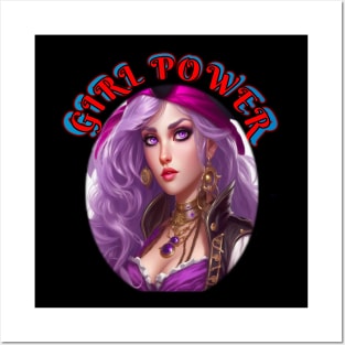 Girl power, purple wench Posters and Art